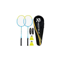 Badminton Set - Badminton Rackets Set of 2-2 Shuttlecocks - Carry Bag - 2 perinstalled Overgrips - Complete Set for 2 Players - Outdoor/Indoor Play