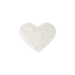 Faux Fur Sheepskin Area Rugs, Heart Shaped Shaggy Fluffy Rug for Sofa Living Room Bedroom Floor - Soft Deep Pile Plush Carpet Non Slip, 70 x