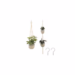 Hanging Planter, 2 Pack Macrame Plant Hangers, Rope Flower Pot Hanger for Indoor and Outdoor Patio Deck Ceiling Plant Holder ...