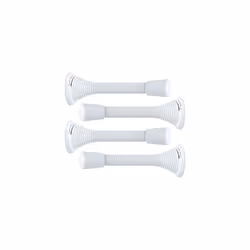Door Stopper, 4 Pack Door Stop Wall, Rust Resistant, Noise Cancellation, 3" Spring Door Stoppers, Protect Doors White