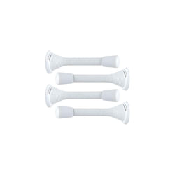 Door Stopper, 4 Pack Door Stop Wall, Rust Resistant, Noise Cancellation, 3" Spring Door Stoppers, Protect Doors White
