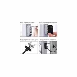 Window Restrictor Locks 2PCS Window Door Cable Restrictor Lock Child Baby Safety Security Wire Catch for Home Public and Commercial Applications Black
