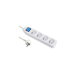 Basic Power Strip + Switch 1.5Â m 3G1Â mm mmÂ² White, White, 32004