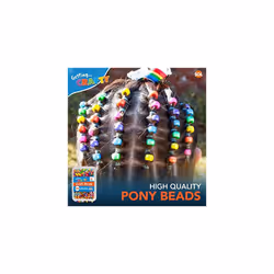 500Pcs Pony Beads | Beads for Jewellery Making | Kandi Beads | Hair Beads for Braids | Small Plastic Beads | Beads for crafting | Colourful Beads |