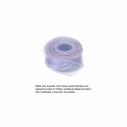 40mm Wide Sparkly Sheer Wired Organza Ribbon Pastel Shimmer Iridescent Chiffon Ribbons 9m Lavender Purple for Gift Wrapping Bouquet Wedding Bows