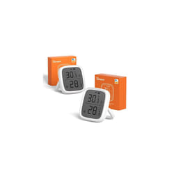 2 Pack SONOFF SNZB-02D Zigbee LCD Smart Temperature Humidity Sensor,for Remote Monitoring and Home Automation, Wireless Thermometer Hygrometer, Works