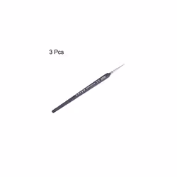 3pcs Detail Paint Brushes 3mm Pointed Tip 178mm Length Nylon Hair Miniature Painting Brush for Watercolor Oil Acrylic Painting(00000#), Black