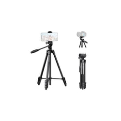 B174A1 Lightweight Tripod for Phone, 60 inch/152cm Tripod for Smartphone with Phone Holder, Travel Tripod for Camera with Cold Shoe, Aluminium Compact