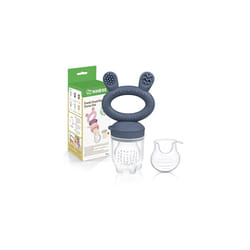 Baby Fruit Food Feeder & Mini Freezer Nibble Tray Combo, Breastmilk Popsicle Molds for Baby Cooling Relief, BPA Free Silicone Feeder for Safe Infant