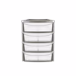 4 Drawer "A4 Slim" Tower Platinum