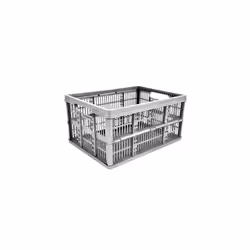 32 Litre Folding Flat Crate - crate thumbs up folding x silver collapsible box handles flat platinum 32 litre 48cm 35cm 24cm ...