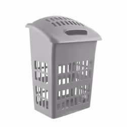 Signature Upright Laundry Basket Platinum
