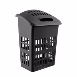 Signature Upright Laundry Basket Black