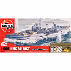 Airfix HMS Belfast Gift Set, Naval ship model, Assembly kit, 1:600, HMS Belfast, Any gender, Plastic