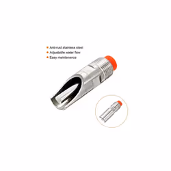 Pig Nipple Waterer 2Pcs Automatic Pig Feeder 1/2" PT Poultry Water Nipple Pig Drinker Stainless Steel Plastic Hat Duck-Mouth Type for Sows Drinking,