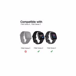 Screen Protector for Fitbit Versa 4/Sense 2, Anti-Scratch Flexible TPU Film, HD Clear, 6-Pack