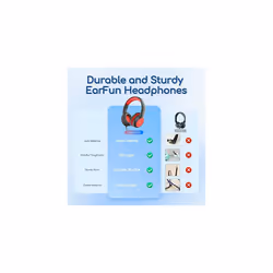 Kids Headphones, EarFun Foldable Headphones for kids, 85/94dB Volume Limiter, Sharing Function, Stereo Sound, Adjustable Headband, Wired Children