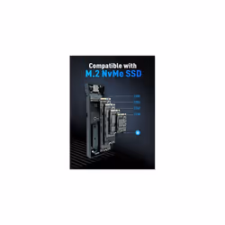 M.2 NVMe SSD Enclosure, 10Gbps NVMe PCIe to USB Adapter with USB 3.2 Gen2, Tool-Free Installation, Supports UASP, Trim, M-Key(B+M Key) and Size in