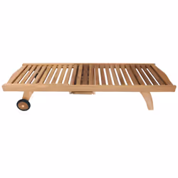 Charles Bentley Solid Wooden Teak Garden Patio Reclining Sun Lounger Sunbed