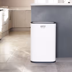 CHARLES BENTLEY 55 Litre Capacity, White Sensor Bin, Kitchen Bin, Rubbish Bin, Waste Bin, Sensor Bins, for Kitchen, Dining Room, Battery Operated,