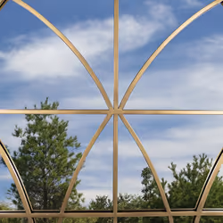 CHARLES BENTLEY Madrid Arch Mirror Durable, Weather Resistant, Shatterproof, Wall Mounted Accent Mirror DÃ©cor For Garden, Iron, Aluminium (180x90cm)