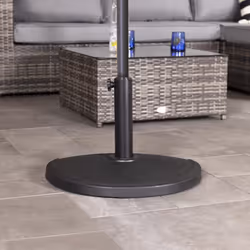 Charles Bentley Concrete Umbrella Half Base for Half Canopy Umbrella - Dark Grey