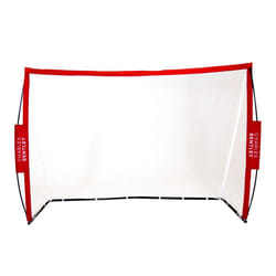 Charles Bentley 7x5ft Premium Portable Foldable Red Football Ultra Elite  Training Kick Goal With Carry Bag