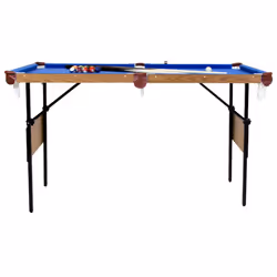 Charles Bentley 4ft 6in Blue Pool Games Table Including Balls & 2 Cues