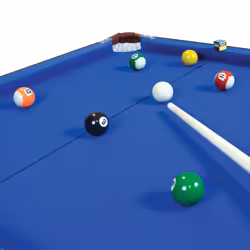 Charles Bentley 4ft 6in Blue Pool Games Table Including Balls & 2 Cues