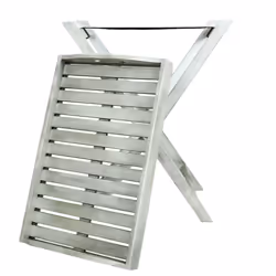 Charles Bentley FSC Acacia White Washed Wooden Butler Tray - Space Saving Design Compact Foldable - Maximum Weight 20Kg
