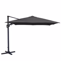 Charles Bentley 3.5m 8 Strut Premium Quality Cantilever Outdoor Versatile Umbrella Parasol Water Resistant Canopy Grey
