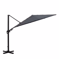 Charles Bentley 3.5m 8 Strut Premium Quality Cantilever Outdoor Versatile Umbrella Parasol Water Resistant Canopy Grey