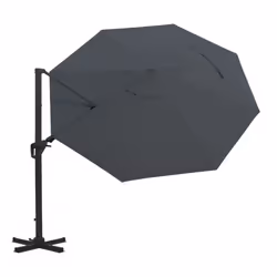 Charles Bentley 3.5m 8 Strut Premium Quality Cantilever Outdoor Versatile Umbrella Parasol Water Resistant Canopy Grey