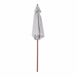 Charles Bentley Garden Large 2.4M Wooden Garden Patio Parasol Shade Umbrella 38Mm Pole Easy Opening Showerproof Grey