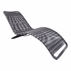 CHARLES BENTLEY Zanzibar Sun Lounger Bed, Grey Sunbed Seat, Garden, Soft Woven PE Rattan, Furniture, Indoor, Outdoor, Patio,  ...