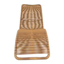 Charles Bentley Zanzibar Sun Lounger Bed Natural PE Rattan With Powder Coated Frame Garden
