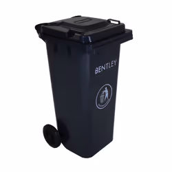 Charles Bentley Outdoor Household Waste Medium Rubbish 120 Litre Wheelie Bin