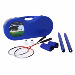 Charles Bentley Multi Sports Collection Portable 2 Player Badminton Set with Tennis Net and Carry Case