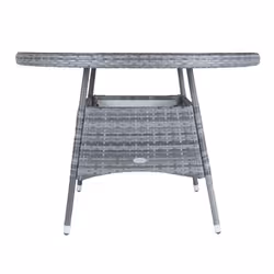 Charles Bentley Garden Outdoor 6 Piece Rattan Dining Set Grey