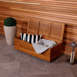 Charles Bentley FSC Acacia Outdoor Garden Storage Box H36xW46xL110cm
