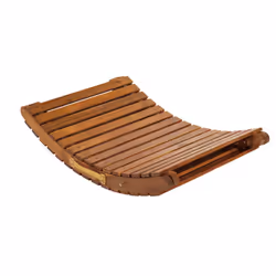 Charles Bentley Large Folding Curved Reclining FSC Wooden Sun Lounger Patio Sunbed