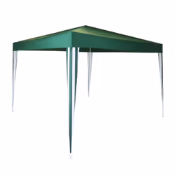 Charles Bentley 3x3m Polyester Gazebo Green/Stripe Showerproof Ideal for Outdoor Events