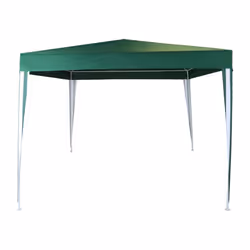 Charles Bentley 3x3m Polyester Gazebo Green/Stripe Showerproof Ideal for Outdoor Events