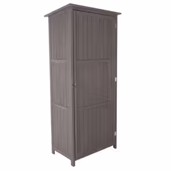 CHARLES BENTLEY FSC Certified, Wooden, Storage Shed, Grey, Tall, Small, Outdoor, Garden Storage, Outdoor Storage, Shelves, Ho ...