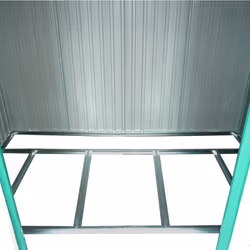 Charles Bentley 8Ft X 6Ft Dark Green Metal Garden Storage Shed Zinc Floor Frame