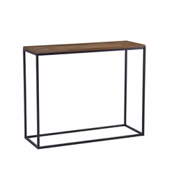 Charles Bentley Industrial Chevron Console Contemporary Wood Metal Table H81.5xL35xW100cm