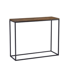 Charles Bentley Industrial Chevron Console Contemporary Wood Metal Table H81.5xL35xW100cm