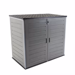 Charles Bentley 1170L Outdoor Garden Storage Cabinet Grey and Black Strong Durable