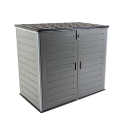 Charles Bentley 1170L Outdoor Garden Storage Cabinet Grey and Black Strong Durable