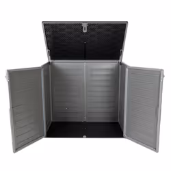 Charles Bentley 1170L Outdoor Garden Storage Cabinet Grey and Black Strong Durable